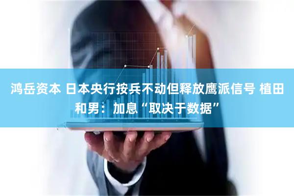 鸿岳资本 日本央行按兵不动但释放鹰派信号 植田和男：加息“取决于数据”
